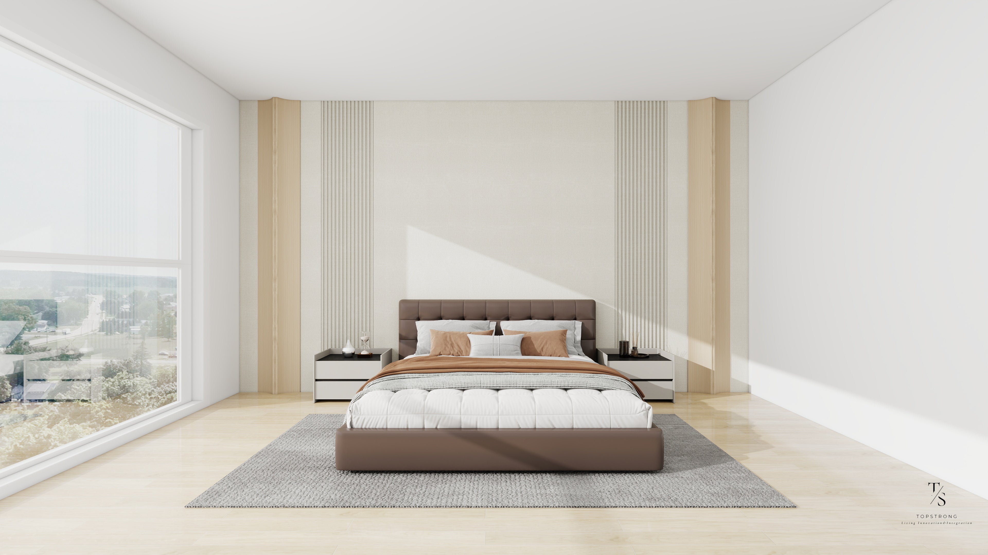 Curved-shaped wall panel (H1067)