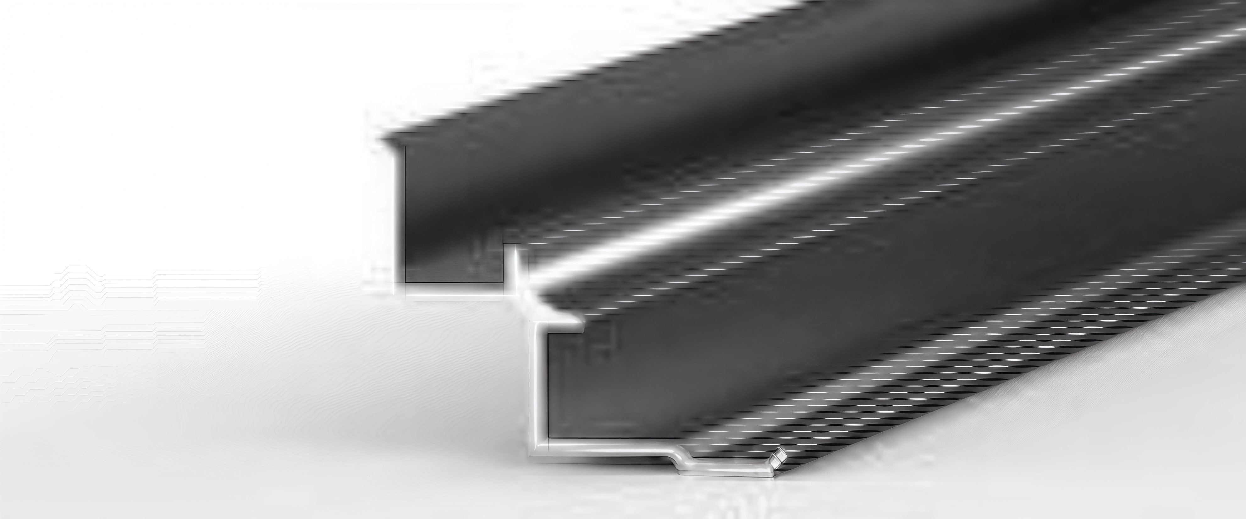 Curved Inner Corner Aluminum Trim