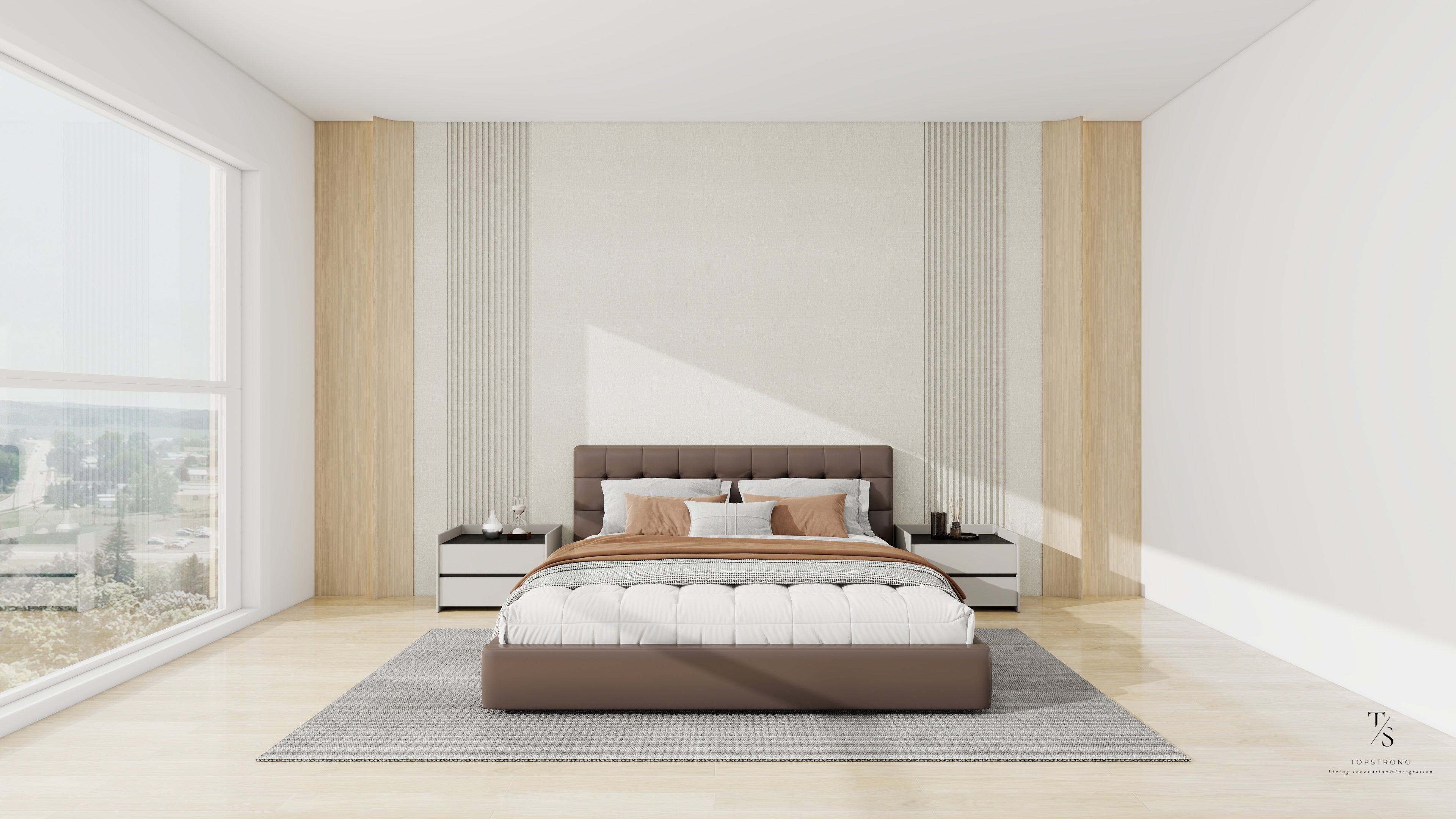Curved-shaped wall panel (H1067)