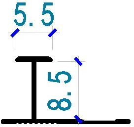 I-shaped aluminum trim