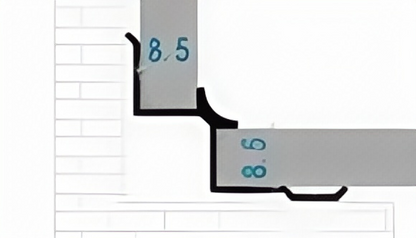 Curved Inner Corner Aluminum Trim