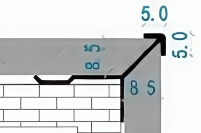 Sharp Corner Aluminum Trim