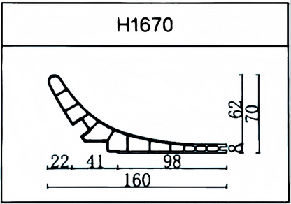 Curved-shaped wall panel (H1067)
