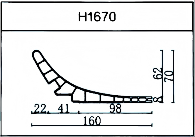Curved-shaped wall panel (H1067)